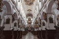 The interior of the Catholic St. Peter`s Church in Munich, Bavaria Royalty Free Stock Photo