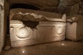 Interior of the Cave of the Coffins at Bet She`arim in Kiryat Tivon Israel.