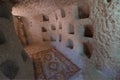 Interior of the cave dwelling in Cappadocia. Turkey Royalty Free Stock Photo
