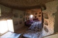 Interior of the cave dwelling in Cappadocia. Turkey Royalty Free Stock Photo