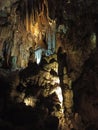 the interior of the cave with natural decorations. Resava cave, Serbia