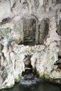 Interior cave on water lake of majolan at Blanquefort city near Bordeaux in France