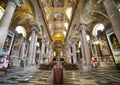 Interior and ceiling of the Baroque church of Santa Maria delle Vigne Royalty Free Stock Photo