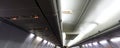 The interior ceiling of an aircraft Royalty Free Stock Photo