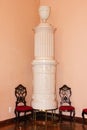 Interior. Ceramic stove. Mirabell palace. Salzburg. Austria Royalty Free Stock Photo