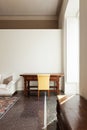 Interior, chair and antique table