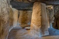 Interior of the chamber of Dolmen Menga in Antequera - Spain
