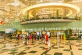 Interior of Changi Airport. Singapore Changi Airport, is the primary civilian airport for Singapore