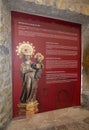 Interior chapel with information on the Black Madonna