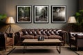A place for your own story: a photo in an elegant frame in the sofa area