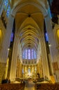 Interior of Chartres Cathedral, France Royalty Free Stock Photo