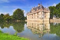 Interior of Chateau d`Azay le Rideau it is one of the earliest French Renaissance chateaux and list as an UNESCO world heritage Royalty Free Stock Photo