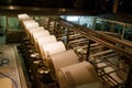 Interior of cheese dairy factory. Equipment at cheese dairy plant Royalty Free Stock Photo