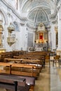 Interior of Chiesa del Carmine in Floridia, Province of Syracuse