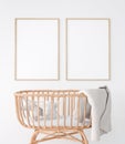 Poster frame mock up for interior room of newborn baby