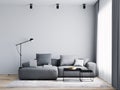 Interior Living Room Wall Mockup Royalty Free Stock Photo