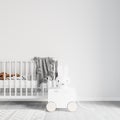 Interior Childrens Room Wallpaper Background Mockup Royalty Free Stock Photo