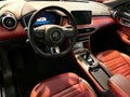 Interior of chinese plugin hybrid car MG eHS, manufactured by company SAIS under former british MG brand