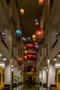 The interior chinese style of Shanghai mansion bangkok with beautiful traditional Chinese Bamboo Hanging Lanterns in Yaowarat Rd
