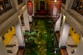 The interior chinese style of Shanghai mansion bangkok with beautiful traditional Chinese Bamboo Hanging Lanterns in Yaowarat Rd