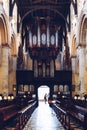 Interior of Christ Church Cathedral, Oxford. Royalty Free Stock Photo