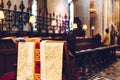 Interior of Christ Church Cathedral, Oxford, UK. Royalty Free Stock Photo