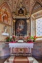 Interior christian church, altar window