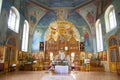 Interior Christian Orthodox church Three Saints on day