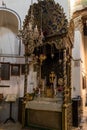 The interior of the Christmas Cave in the Church of Nativity in Bethlehem in Palestine Royalty Free Stock Photo