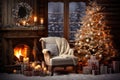 cozy interior Christmas design Royalty Free Stock Photo