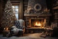 cozy interior Christmas design Royalty Free Stock Photo