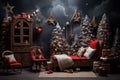 cozy interior Christmas design Royalty Free Stock Photo