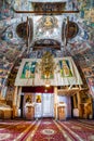 Interior of the chrurch inside Tismana nun monastery.