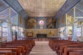 Interior of the church of an abandoned jail, French Guiana