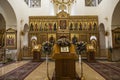 Interior of Church of All Saints of Russia shined. Gornensky Russian Orthodox convent, Ein Karem, Jerusalem.