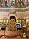 Moscow, Russia, March, 19, 2023. Interior of the Church of the Beheading of the head of John the Baptist in Dyakovo Royalty Free Stock Photo