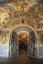 The interior of the Church of Elijah the Prophet in Yaroslavl,