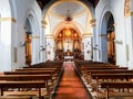 Interior of the church of frigiliana in malaga