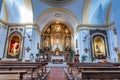 Interior of a church in Frigiliana, a small white village in the mountains of Malaga,