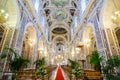 Interior of the Church of the Gesu in Palermo, Sicily, Italy.