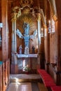 Interior of church on Grun, Beskydy, the Czech Republic