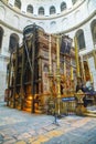 Interior of the Church of Holy Sepulcher Royalty Free Stock Photo