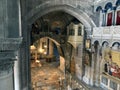 Interior of the Church of the Holy Sepulcher Royalty Free Stock Photo