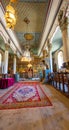 Interior of a church made of national elements in the village of Zheravna, Bulgaria Royalty Free Stock Photo