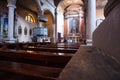 Interior of the church of the Nativity of the Blessed Virgin Mar Royalty Free Stock Photo