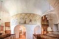 Interior of the church Osterlars Kirke on Bornholm Royalty Free Stock Photo