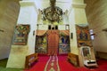 Interior of the church of Our Lady Mary of Zion, the most sacred place for all Orthodox Ethiopians in Aksum, Ethiopia. Royalty Free Stock Photo