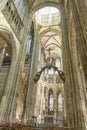 Interior of a church of Saint-Maclou in Rouen, France