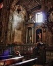 Interior of the church of santo domingo. MÃÂ©xico city Royalty Free Stock Photo