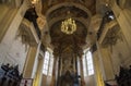 Interior of the church of St. Nicholas in Old Town Square , Prague, Czech Republic Royalty Free Stock Photo